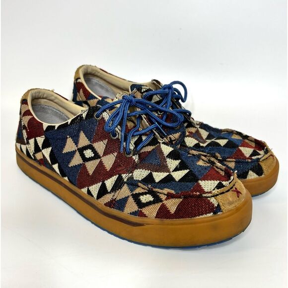 Twisted X Hooey Loper Casual Laced Shoes Western Graphic Canvas Men’s 10.5 - Picture 8 of 13